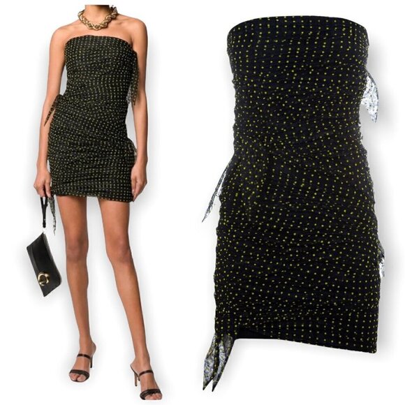 Philosophy Di Lorenzo Serafini Polka Dot Strapless Mini Dress, 8, New with tag - Picture 1 of 15